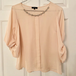 Verty light peach embellished blouse